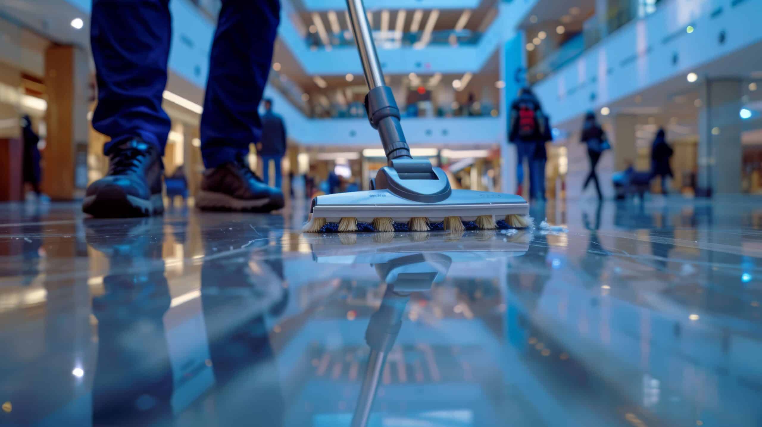 limpieza sostenible en centros comerciales